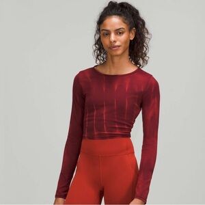 Lululemon Wunder Train Cropped Long Sleeve Shirt
